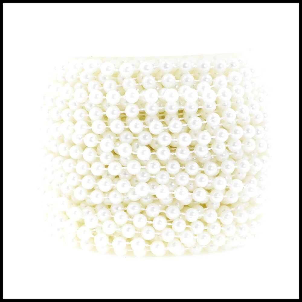 Faux Pearl Garland String Elegant Wedding Christmas Tree Décor Beaded Trim
